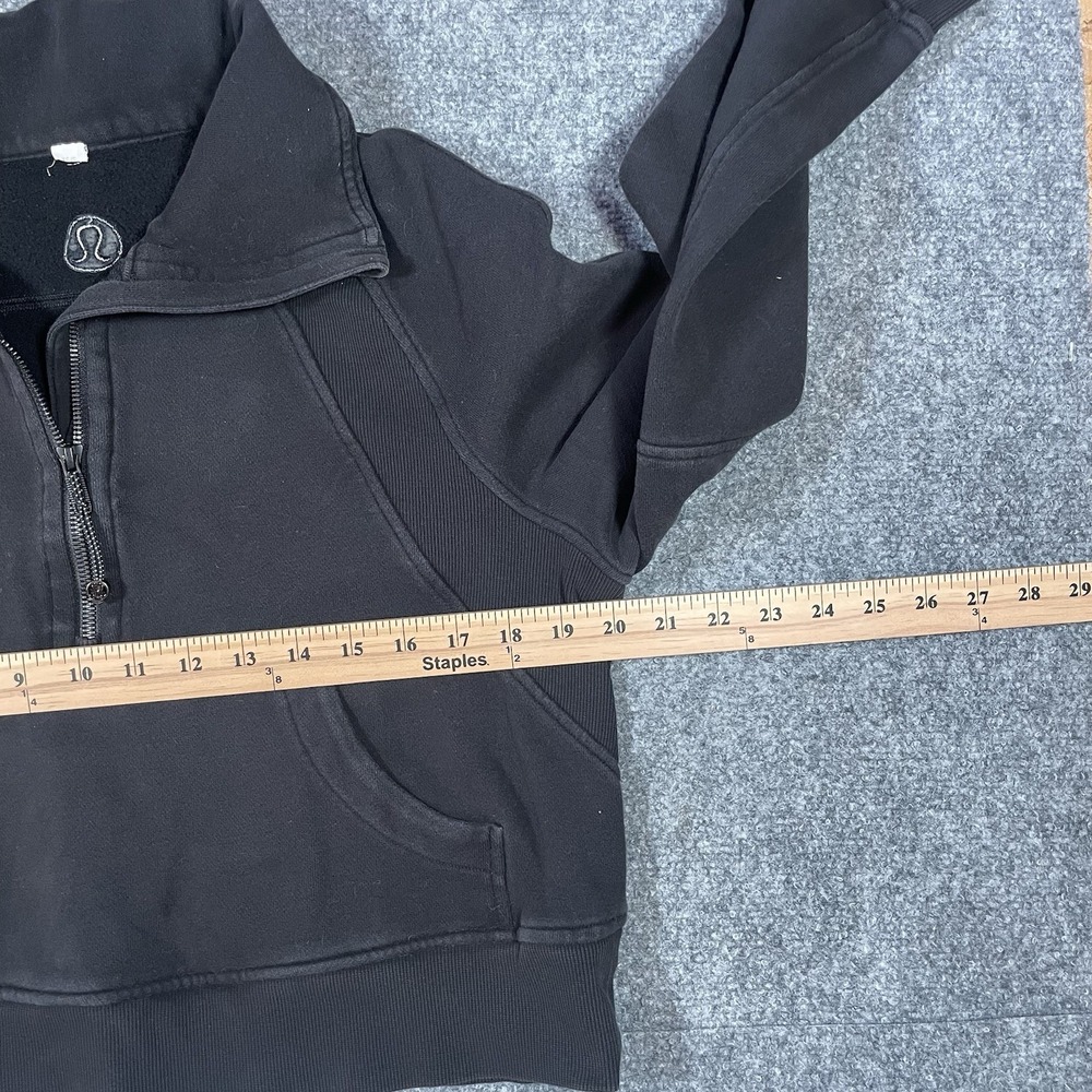 Lululemon 1/2 Zip Scuba Pullover Size XS/S Black Cropped Sweatshirt Boxy Fit Top - Picture 3 of 9